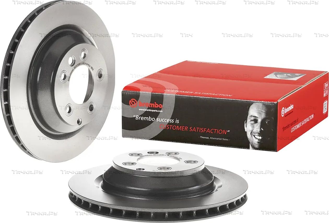 Тормозной диск Brembo PRIME LINE - UV Coated задний для Porsche Cayenne I (955) 2002-2010. Артикул 09.9871.11