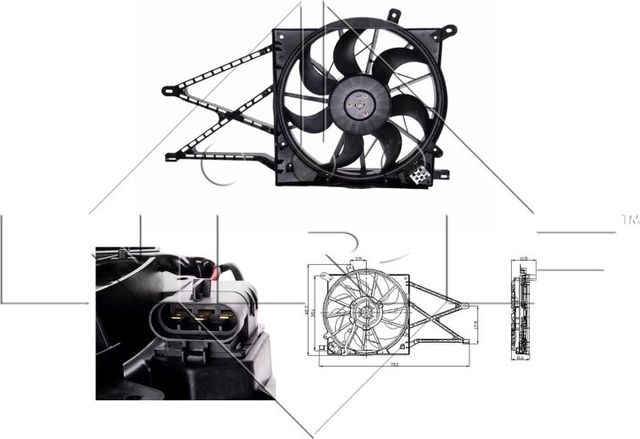 Вентилятор радиатора двигателя NRF. Артикул 47015