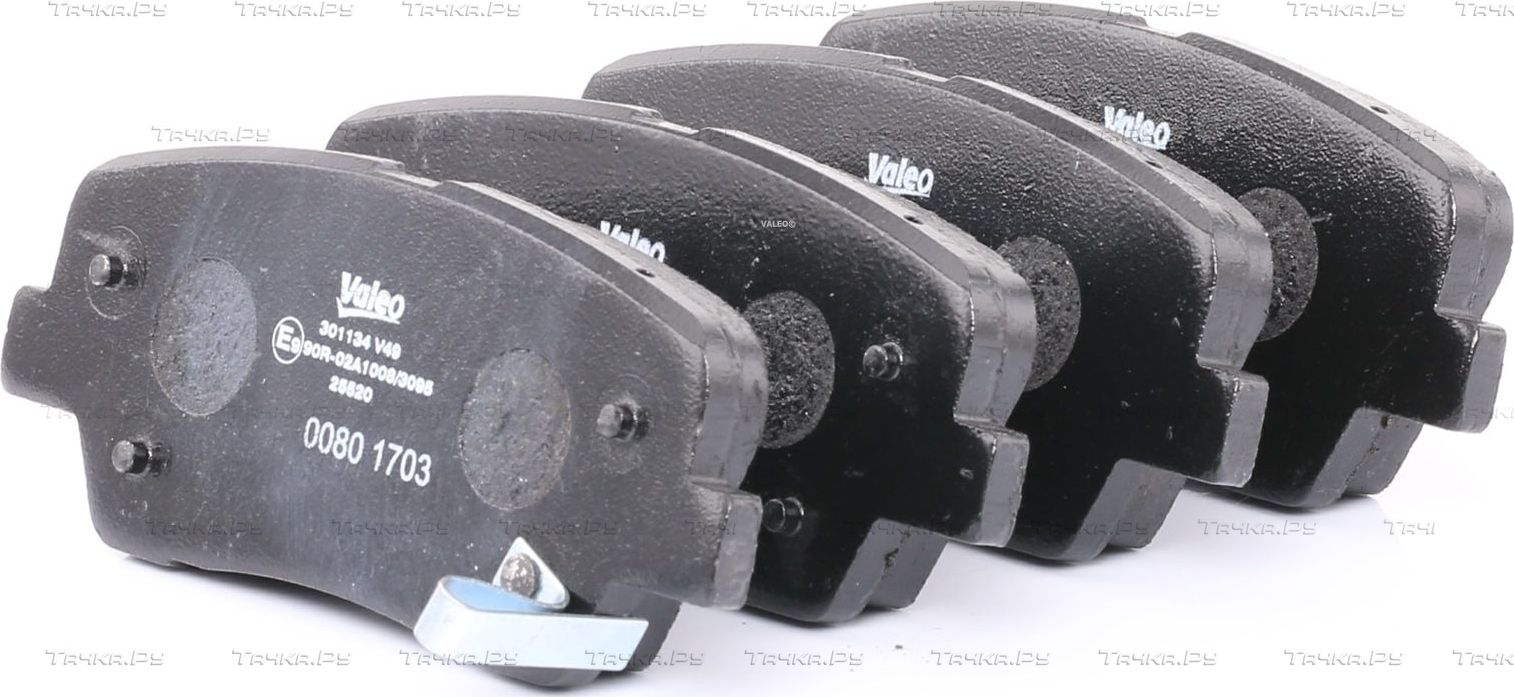 Тормозные колодки Valeo First задние для Kia Sorento II 2009-2026. Артикул 301134