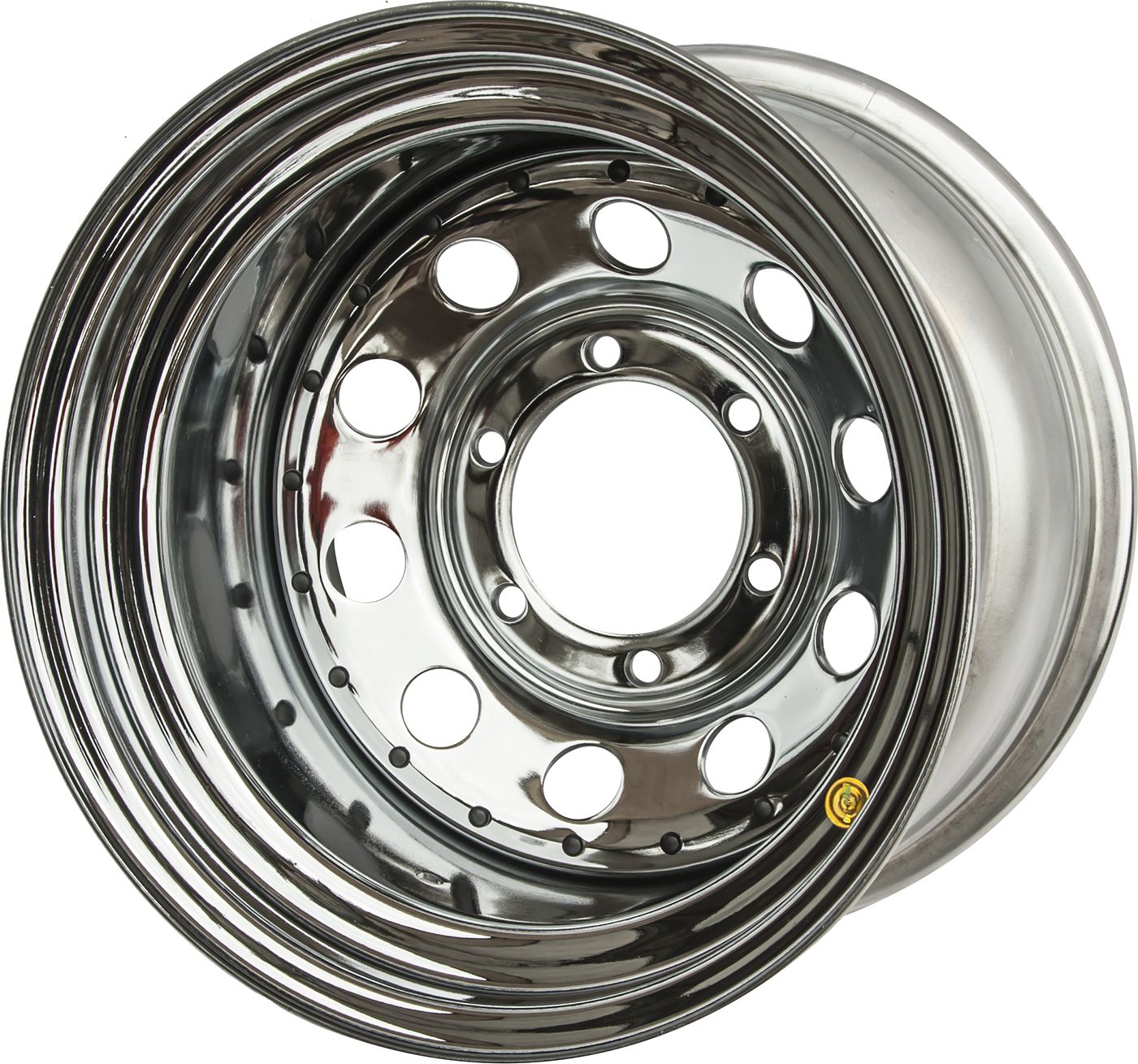 Колёсный диск OFF-ROAD Wheels усиленный стальной хром 6x114,3 8xR16 d66 ET-10 для Nissan Pathfinder R51 2004-2014. Артикул 1680-61466CH-10