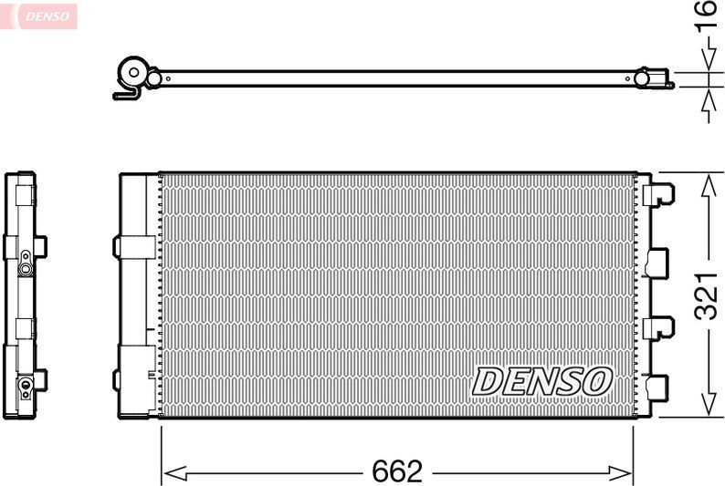 Радиатор кондиционера (конденсатор) Denso. Артикул DCN37003