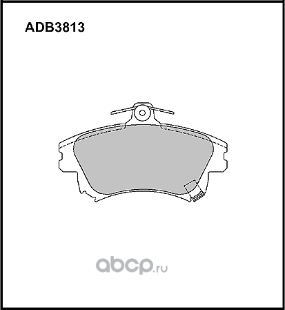 Колодки тормозные дисковые | перед | (Allied Nippon). Артикул ADB3813