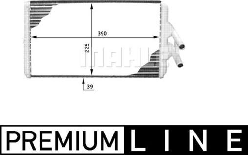 Радиатор отопителя (печки) Mahle Premium для Mercedes-Benz SK 1987-1996. Артикул AH 120 000P