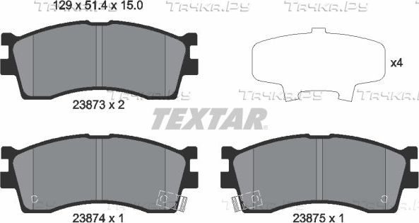 Тормозные колодки Textar. Артикул 2387301