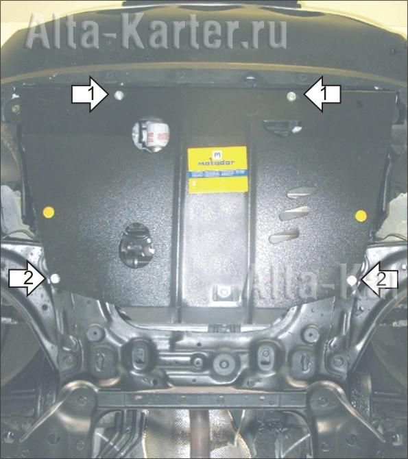 Защита Мотодор для картера и КПП Nissan Juke 2011-2026. Артикул 01445