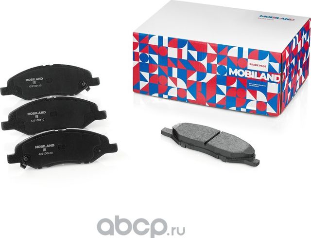 Колодки тормозные дисковые передние (4 шт.) с п/шум. пласт. NISSAN TIIDA (C11, S (Mobiland). Артикул 429100410