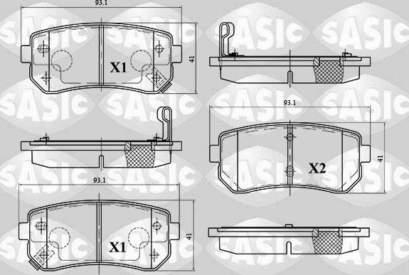 Тормозные колодки Sasic. Артикул 6216097
