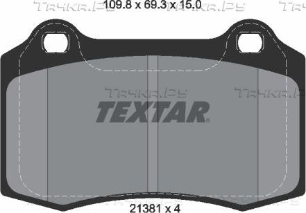 Тормозные колодки Textar Q+ передние для Peugeot 208 I 2012-2019. Артикул 2138102