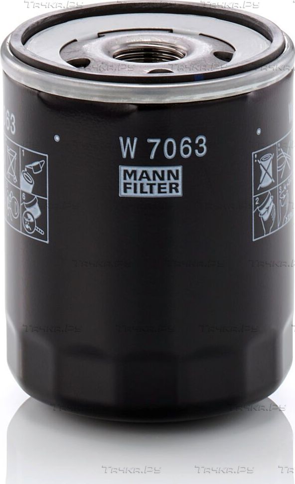 Масляный фильтр Mann-Filter для Peugeot Traveller I 2016-2026. Артикул W 7063