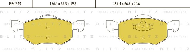 Колодки тормозные FORD MAVERICK 01- перед. (Blitz). Артикул BB0239