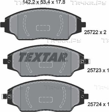 Тормозные колодки Textar. Артикул 2572201