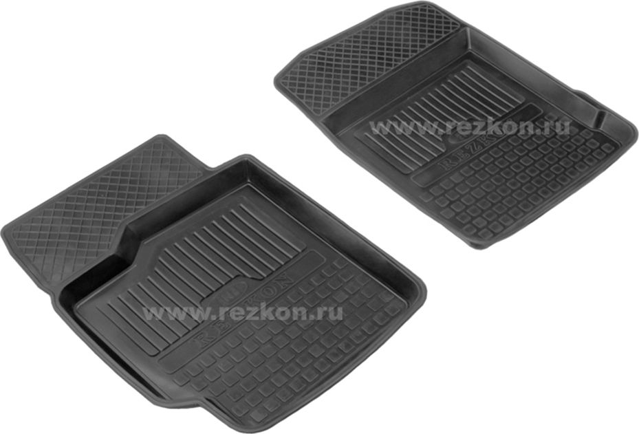 Коврики Rezkon резиновые передние для салона Toyota Camry 40 (V40, XV40) 2006-2011. Артикул 1534010100