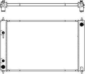 Радиатор охлаждения двигателя Sakura для Nissan Murano Z51 2007-2014. Артикул 3341-8504