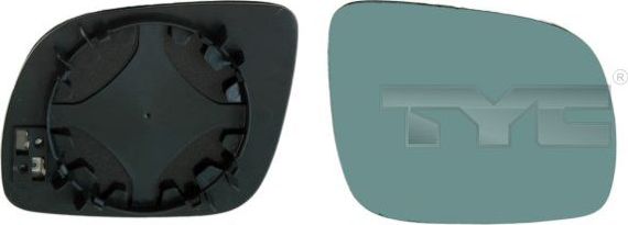 Зеркальное стекло бокового зеркала TYC правое для Audi S3 I (8L) 1999-2000. Артикул 302-0011-1