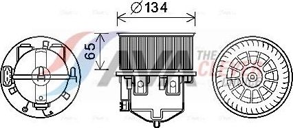 Вентилятор, мотор печки (отопителя) салона AVA для Volvo S60 II 2010-2018. Артикул AU8222