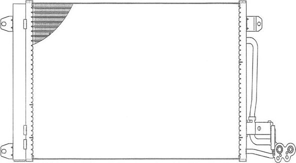 Радиатор кондиционера (конденсатор) Sakura. Артикул 5761-9802