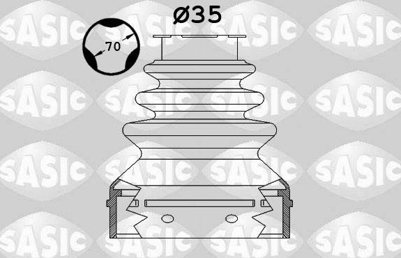 Пыльник ШРУСа внутренний Sasic передний для Peugeot 3008 I 2009-2016. Артикул 1900025