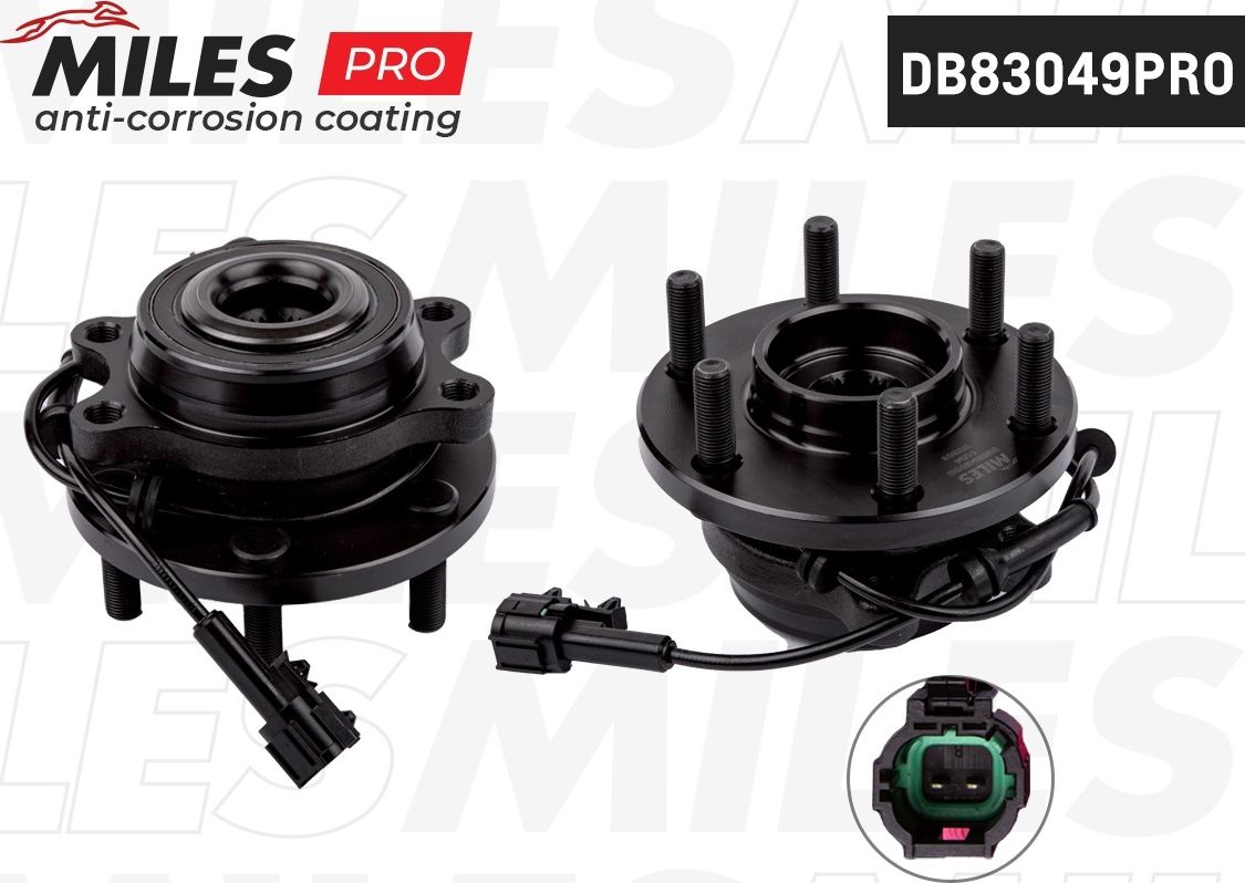 Ступица с подшипником передняя +ABS NISSAN PATHFINDER/NAVARA 05- AWD. (Miles). Артикул DB83049PRO