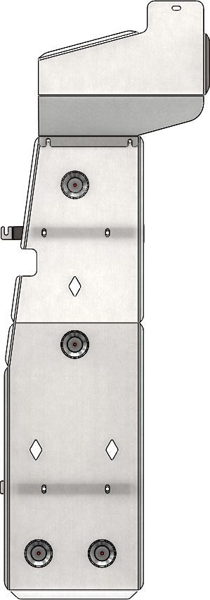 Защита алюминиевая АВС-Дизайн для топливного бака и редуктора Cadillac Escalade V  4WD 2021-2026. Артикул 04.40ABC