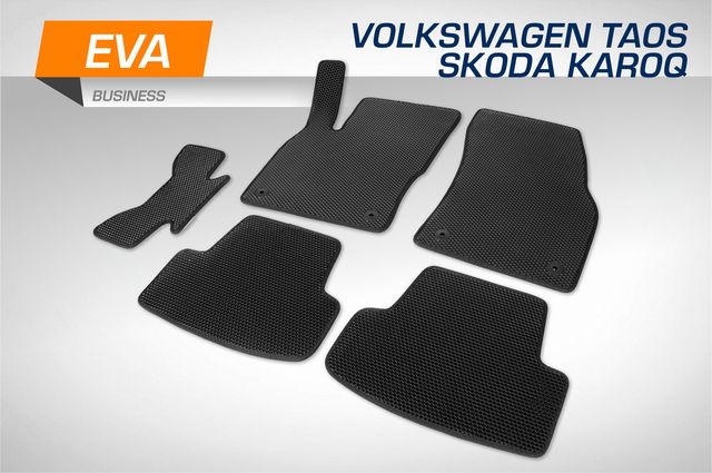 Коврики AutoFlex в салон автомобиля EVA (ЭВА, ЕВА) Business для Volkswagen Taos 2021-2026. Артикул 3510401