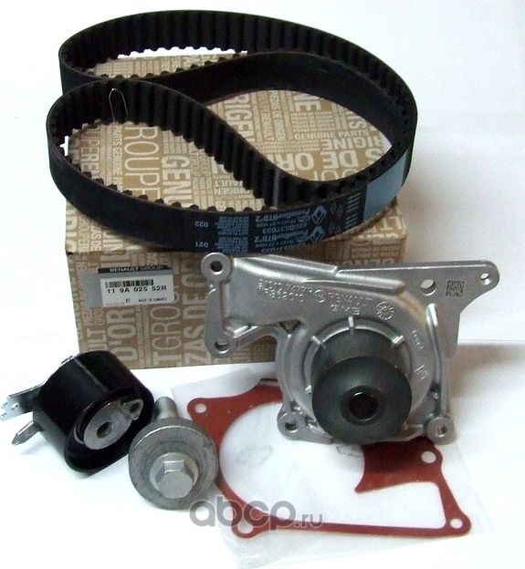 Помпа (водяной насос) с комплектом ремня ГРМ Renault для Renault Kangoo II 2008-2026. Артикул 119A02552R