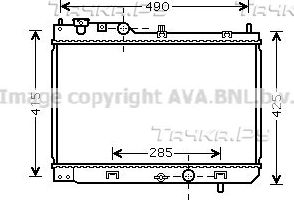 Радиатор охлаждения двигателя AVA для Mazda 323 VI (BJ) 1998-2004. Артикул MZ2214