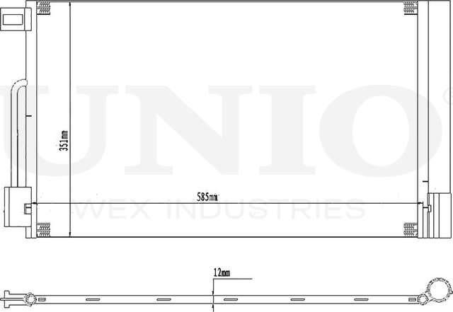 Радиатор кондиционера (Unio). Артикул RAD-30032