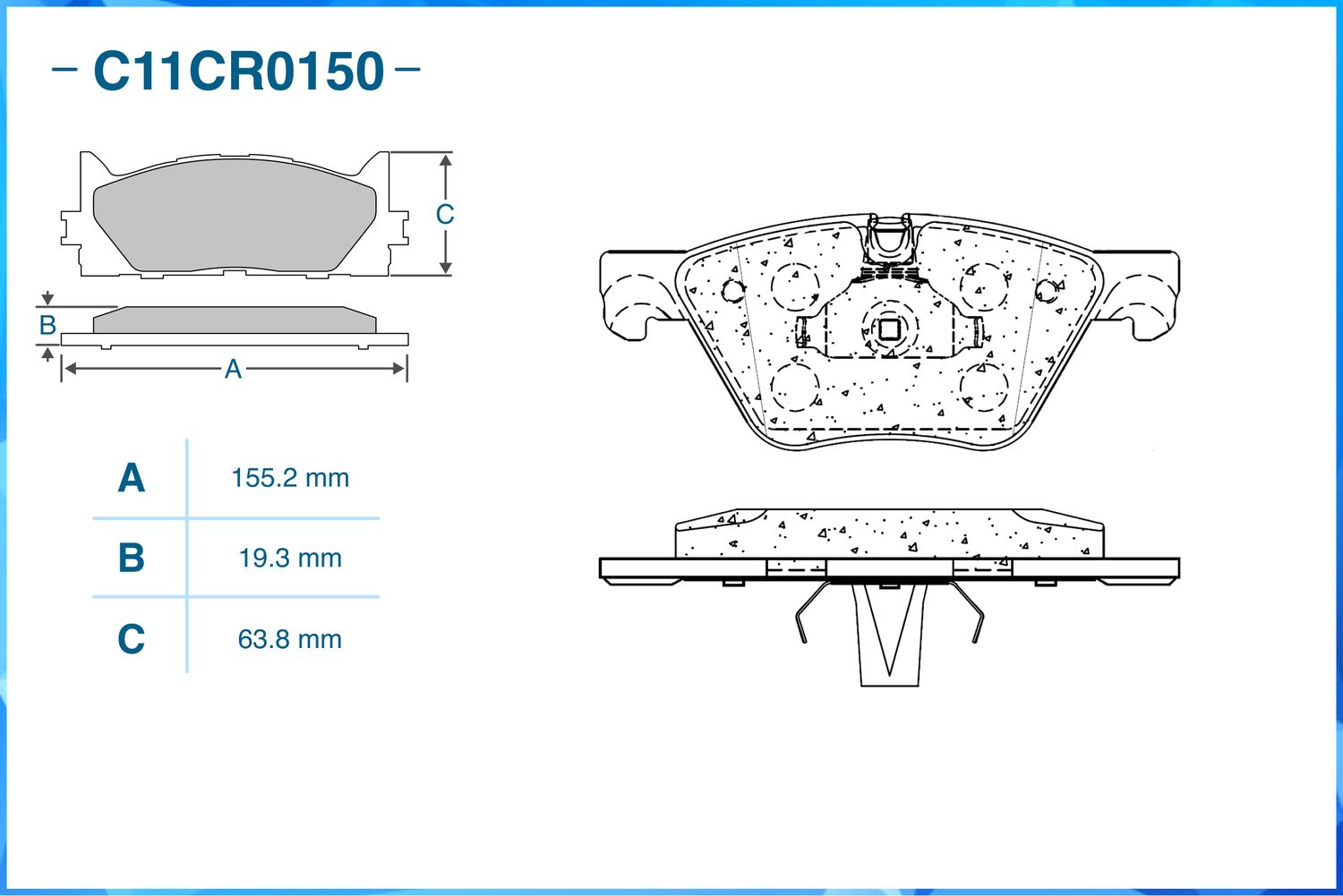 Колодки тормозные передние (Low Metallic) (Cworks). Артикул C11CR0150