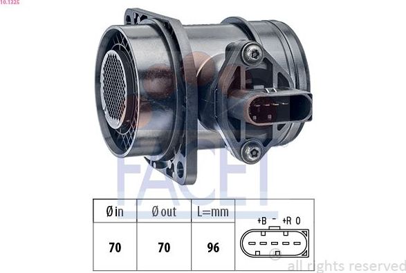 Датчик расхода воздуха Facet Made in Italy - OE Equivalent. Артикул 10.1325