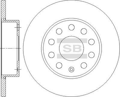 Тормозной диск Sangsin Hi-Q. Артикул SD5412