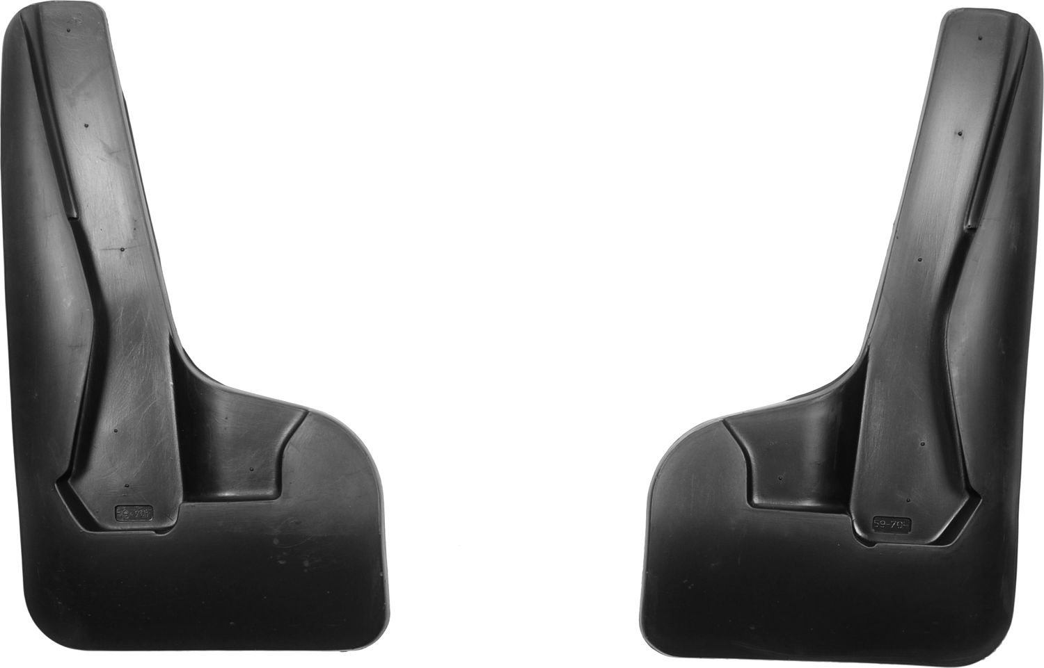 Брызговики 3D Norplast для Mitsubishi Pajero Sport III 2015-2026. Передняя пара. Артикул NPL-Br-59-70F