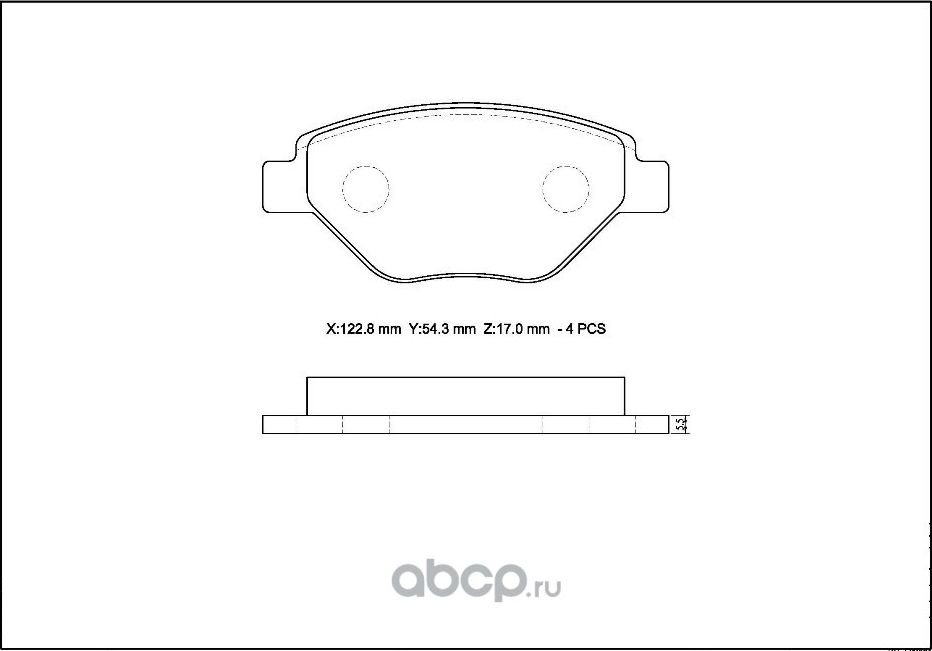 Колодки тормозные дисковые Avantech (противоскрипная пластина в компл.). Артикул AV1217