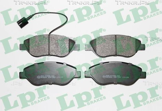 Тормозные колодки LPR передние для Alfa Romeo MiTo I 2011-2018. Артикул 05P1267
