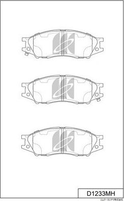 Тормозные колодки MK Kashiyama передние для Nissan Almera Classic I 2006-2013. Артикул D1233MH