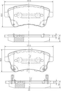 Тормозные колодки Nipparts. Артикул N3600331