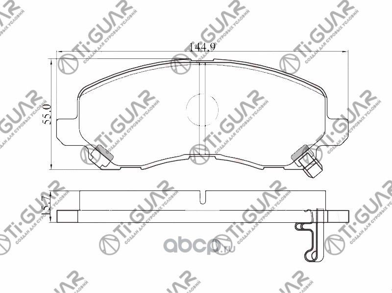 Тормозные колодки (TI-Guar). Артикул TG650