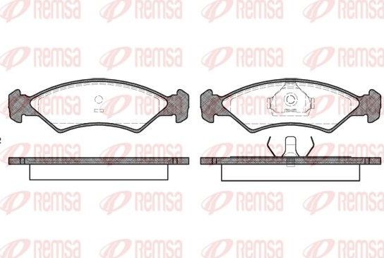 Тормозные колодки Remsa передние для Ford Fiesta II 1983-1989. Артикул 0168.00