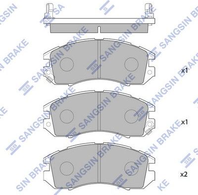 Тормозные колодки Sangsin Hi-Q. Артикул SP1120