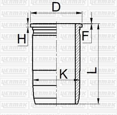 Гильза цилиндра Yenmak (Серый чугун). Артикул 51-05674-000