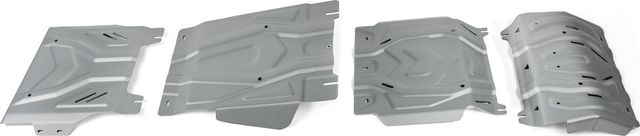 Защита Rival для радиатора, картера, КПП и РК (усиленная, серая) Fiat Fullback 2016-2026. Артикул K222.4052.1