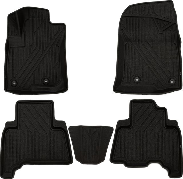 Коврики KVEST 3D для салона Lexus GX 2013-2026 Черный, черный кант. Артикул KVESTLEX00004K