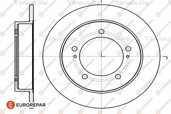 Тормозной диск Eurorepar. Артикул 1642770780