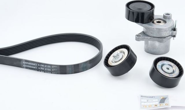 Приводной ремень поликлиновой с роликами (комплект) ContiTech. Артикул 6PK2155K1