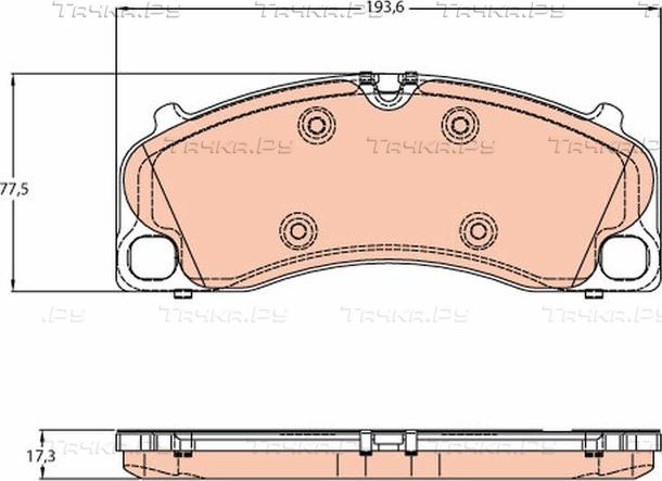 Тормозные колодки TRW. Артикул GDB1952