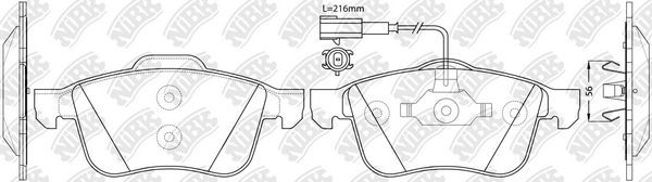 Тормозные колодки NiBK передние для Alfa Romeo Brera 2006-2011. Артикул PN0382W