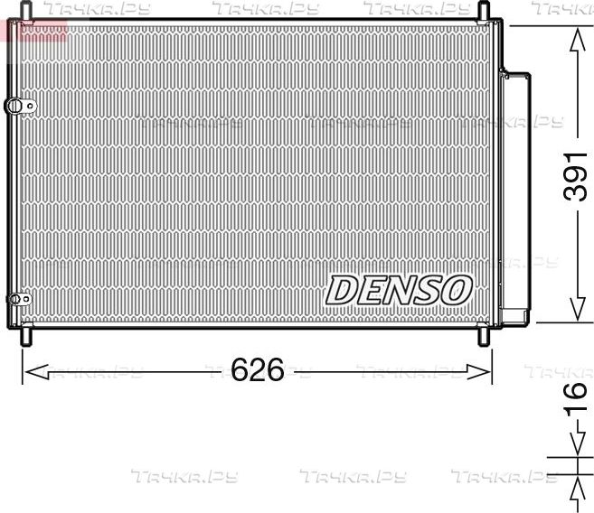 Радиатор кондиционера (конденсатор) Denso для Toyota Corolla E140, E150 2006-2014. Артикул DCN50041