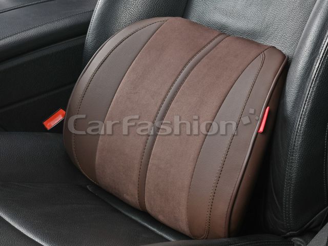 Подушки под поясницу CarFashion Flex ортопедическая L экокожа/замша, цвет Кофе/Кофе/Кофе. Артикул 41575