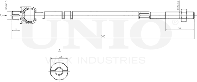 Тяга рулевая (Unio). Артикул SSP-30030