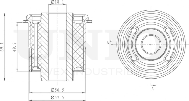 Сайлентблок рычага подвески (Unio). Артикул RMP-20572