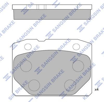 Тормозные колодки Sangsin Hi-Q. Артикул SP1199